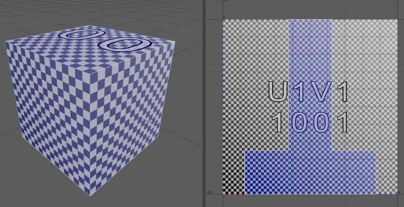 UV Cube in Maya with Checker Texture
