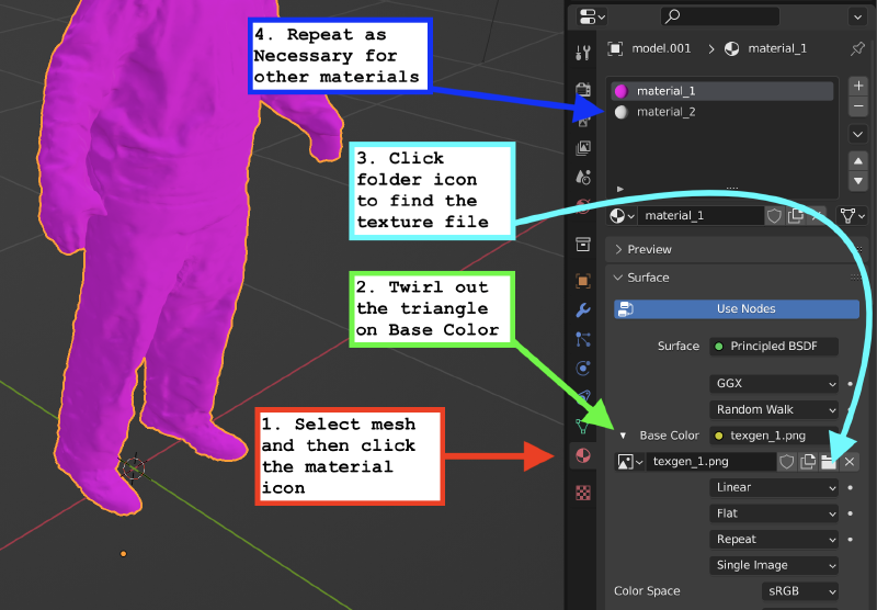 Relink Texture Images in Blender