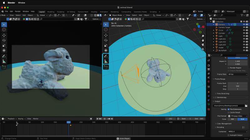 Blender Camera Follow Path Screenshot