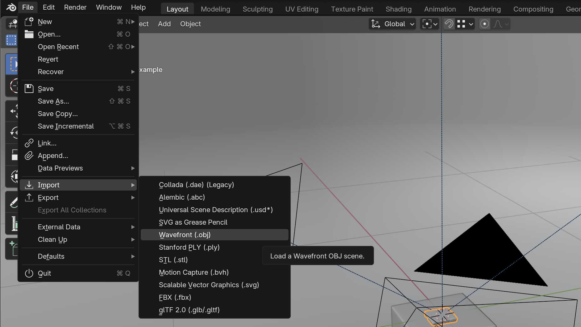 Blender import obj file