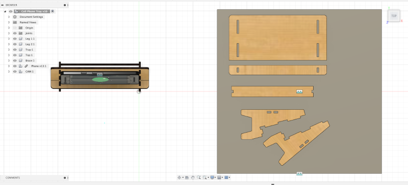 Laser Cut Stand CAM Layout
