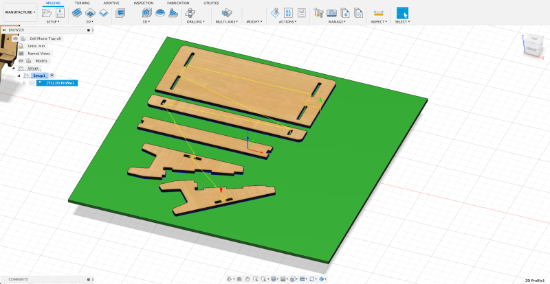 Laser Cut Stand Toolpaths