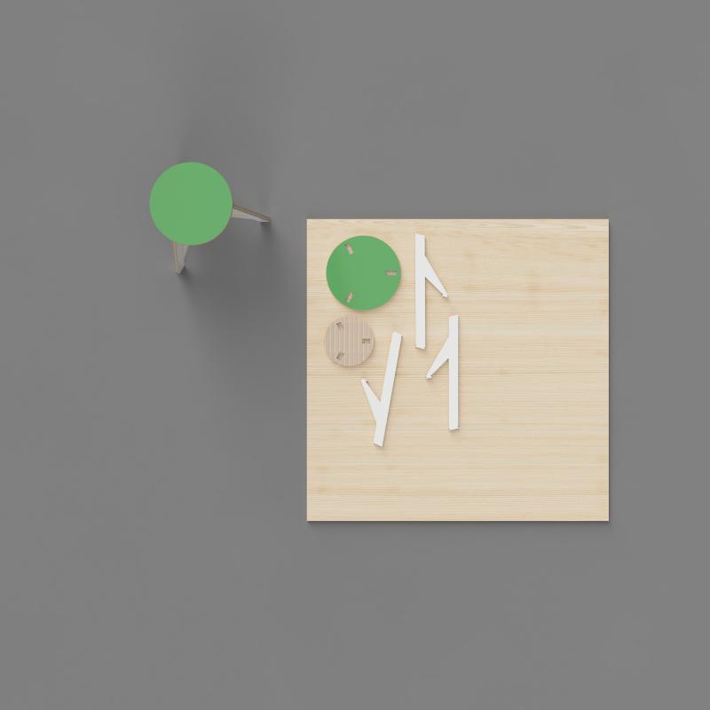 CNC Circle Stool Parts Layed Flat