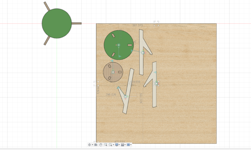 CNC Circle Stool Parts Layed Flat Screenshot