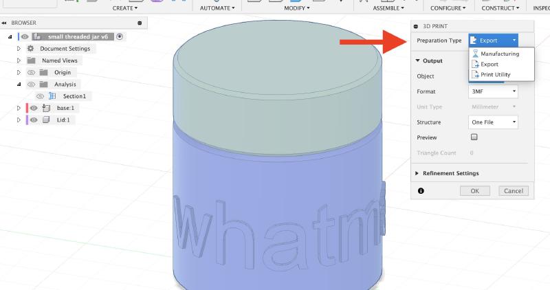 File 3D Print Fusion 360