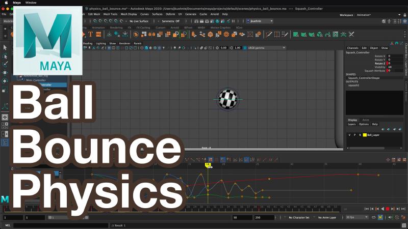Maya Ball Bounce animation