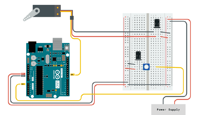 Servo Knob Circuit Example