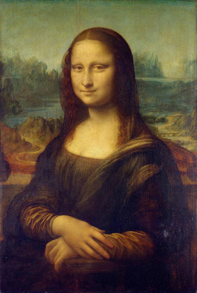 Leonardo da Vinci, Mona Lisa, oil on poplar panel