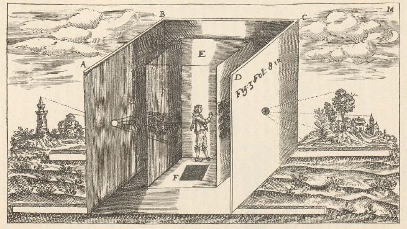 Johann Zahns kleine transportable Camera obscura