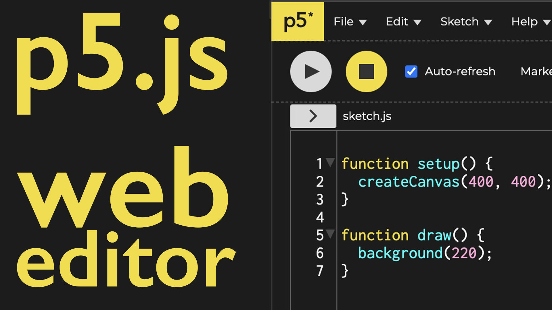 p5.js Web Editor Tutorial