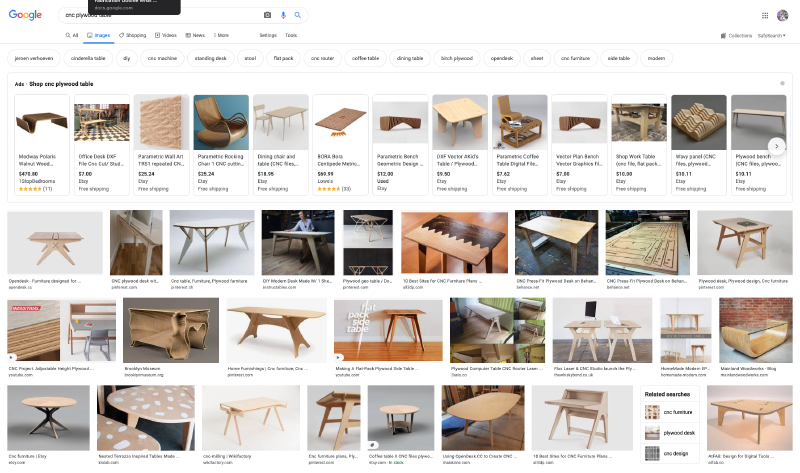 CNC Plywood Table Search