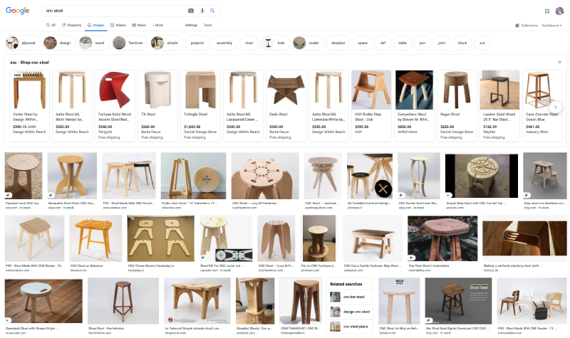 CNC Stool Search