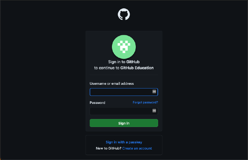 GitHub Education Sign Up Page