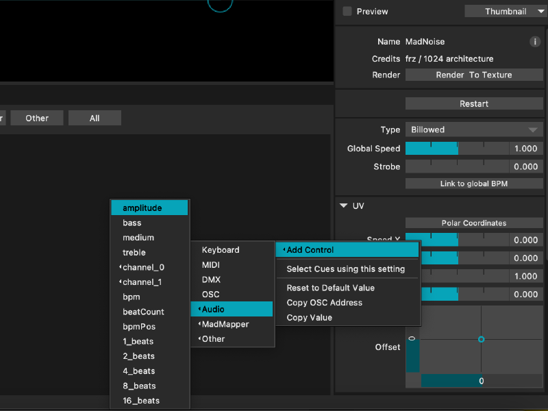 Madmapper add control