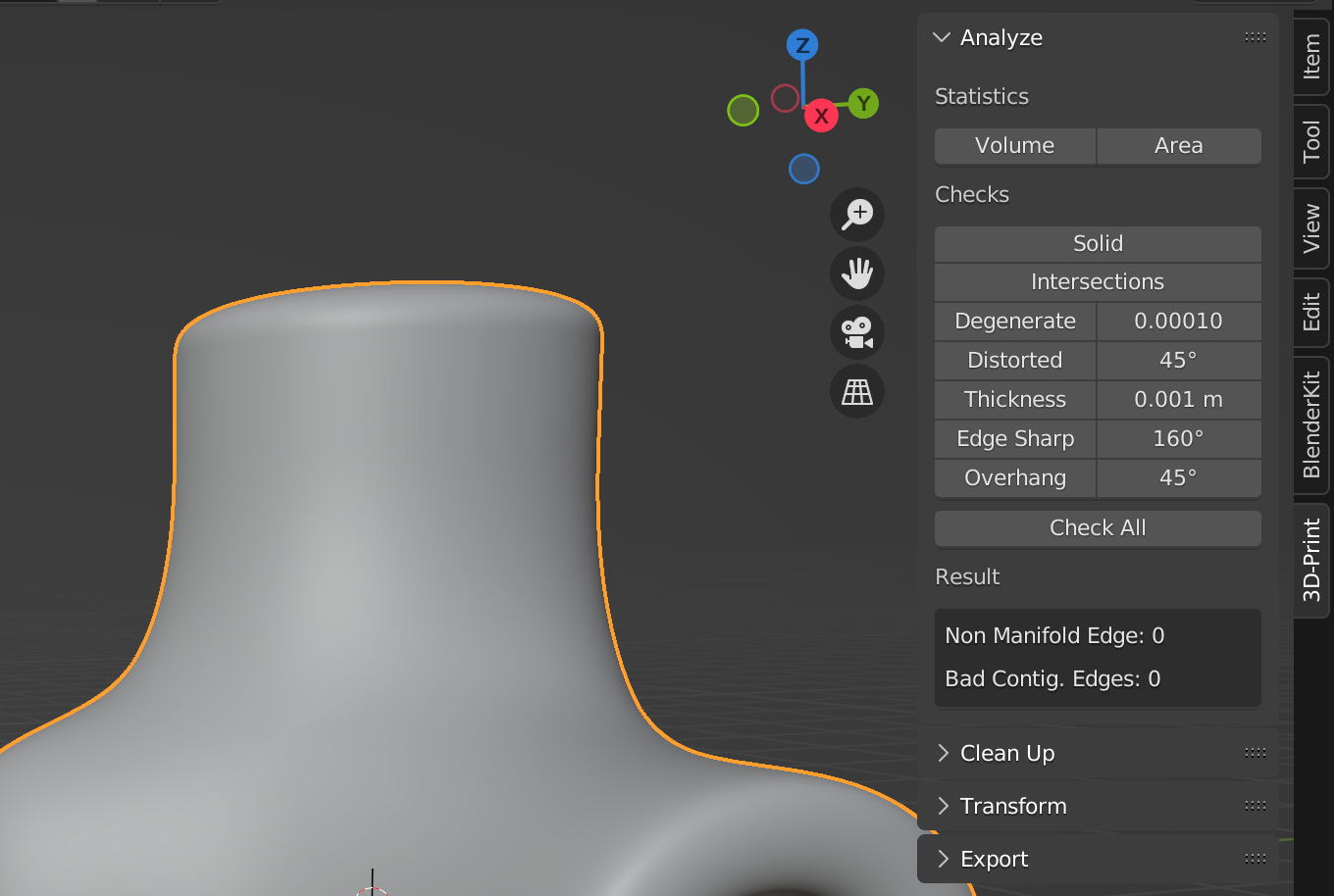 Blender Mesh: 3D Print Toolbox