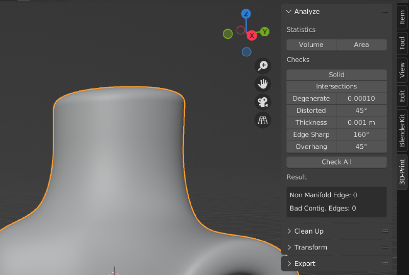 Blender Mesh: 3D Print Toolbox
