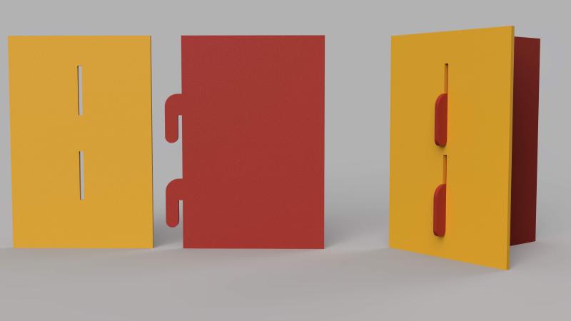 Laser Cut Slot Hook Joint Painted