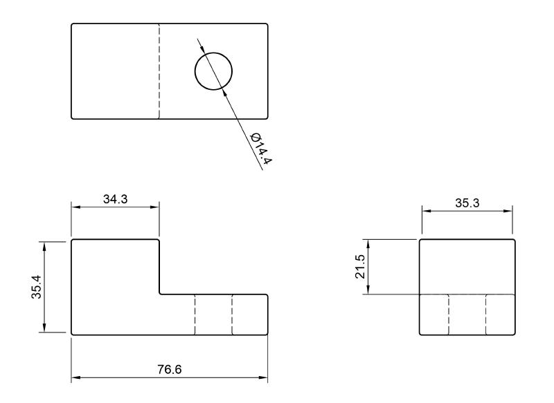 Third Angle Projection Example