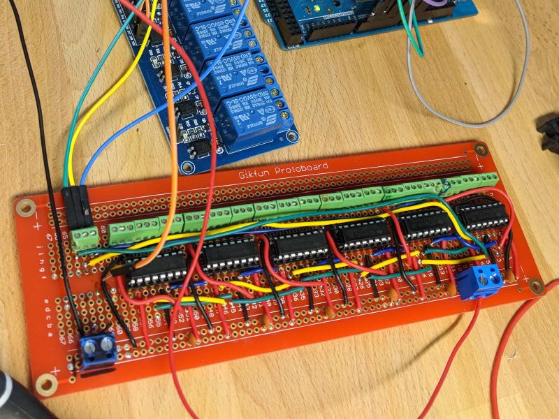 Shift Register Perfboard Soldered