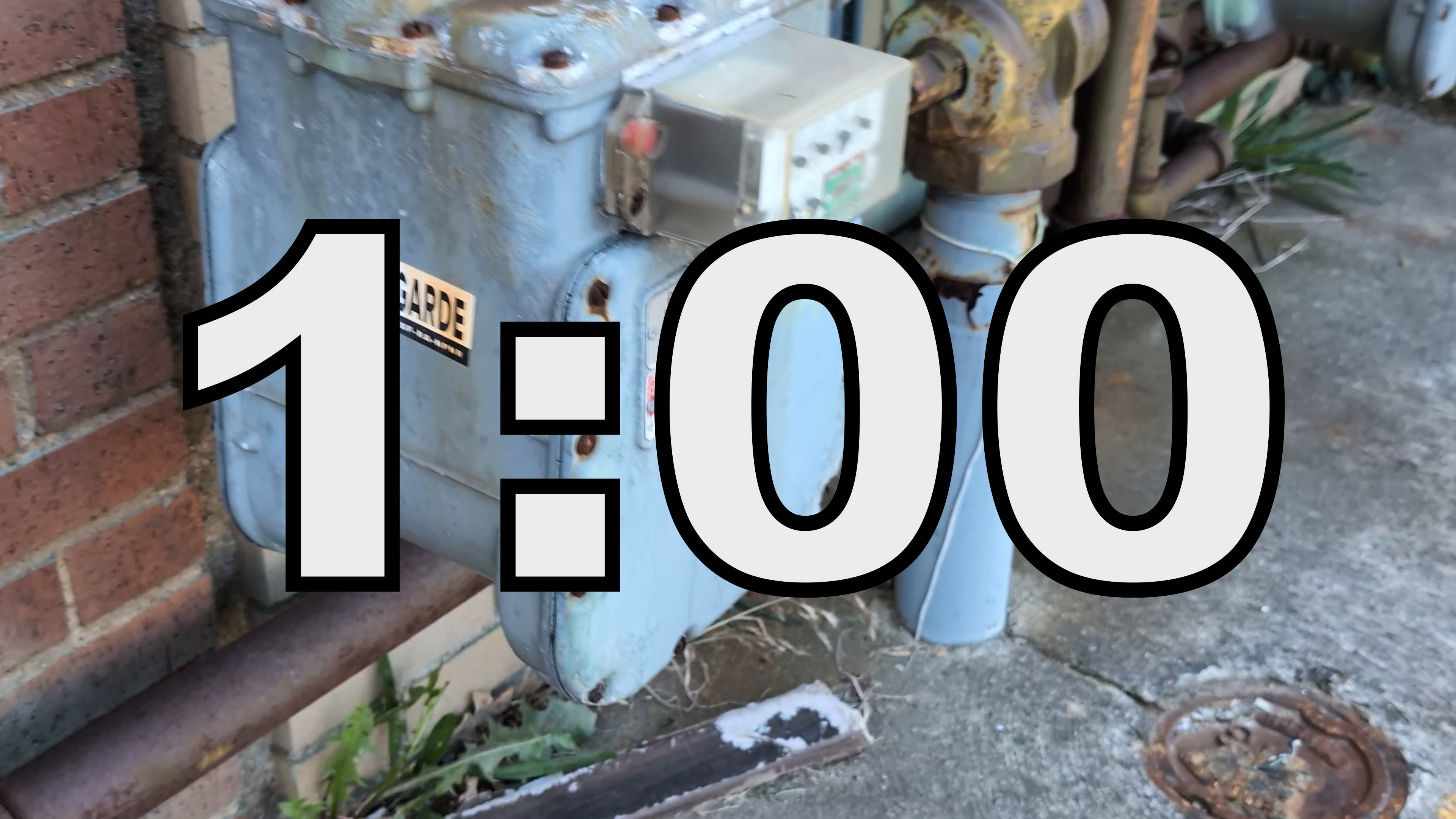 1 Minute Timer Natural Gas Meter